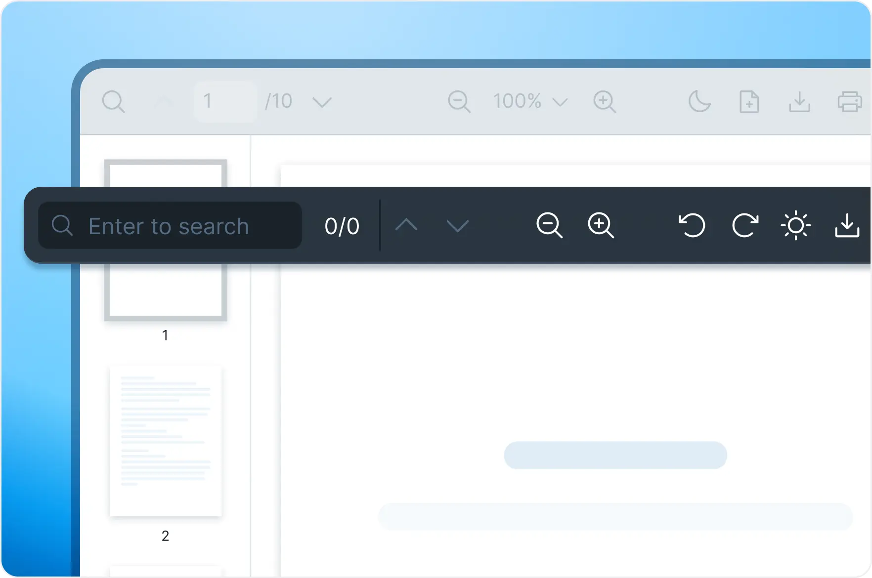 React.js developers are able to customize tools on the top bar of React PDF