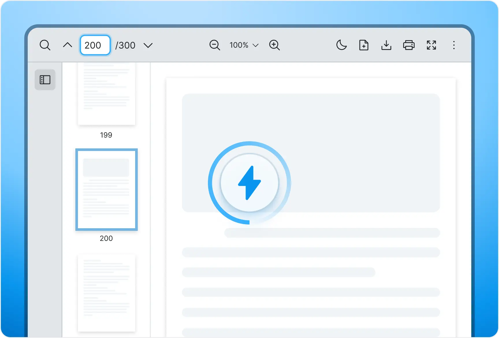 React PDF is optimized to handle  a large PDF document effectively