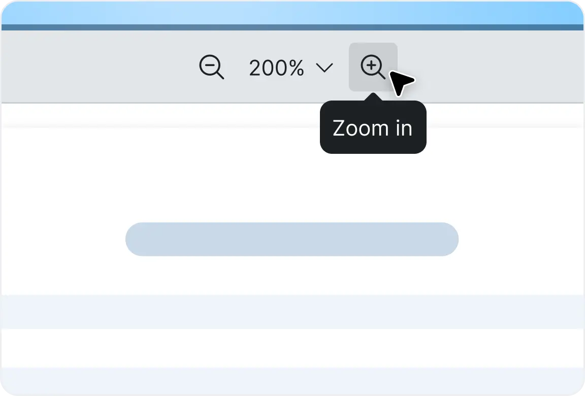 Users can adjust zoom level of the PDF document in React PDF